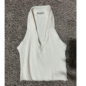 Cream-off white colored Zara crop top